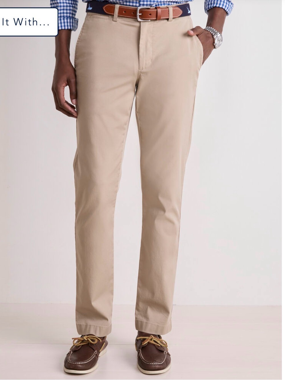 Men's New Vineyard Vines Khaki Chino Pants 100% cotton 35” x 30” Casual Comfort